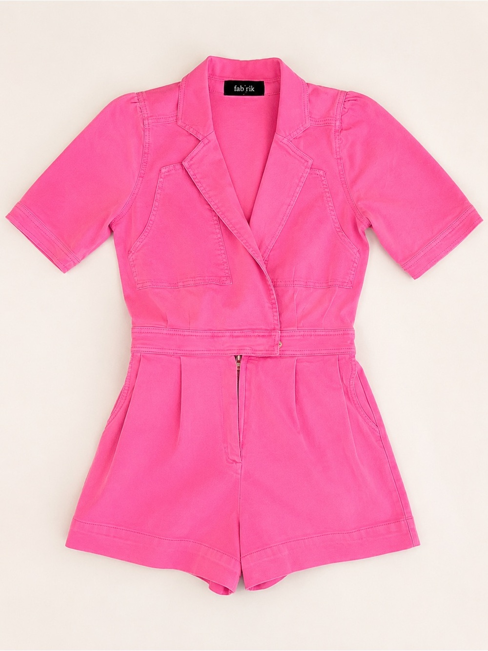 Fab’rik Neon Pink Utility Romper | Size S